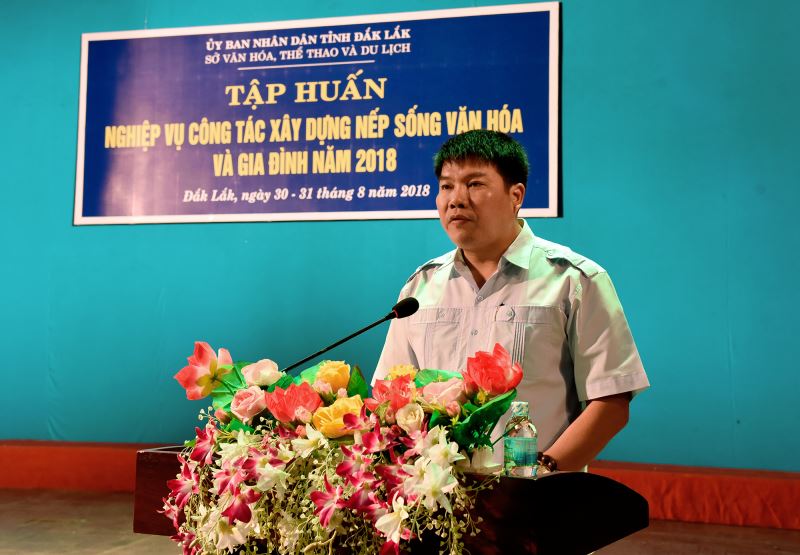 Lớp Tập huấn Nghiệp vụ xây dựng nếp sống văn hóa và gia đình năm 2018